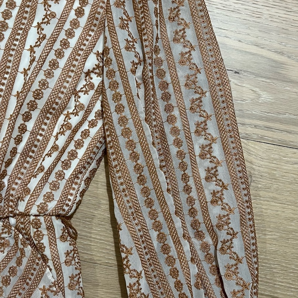 Calvin Klein Brown and White Midi Dress - Picture 3 of 4